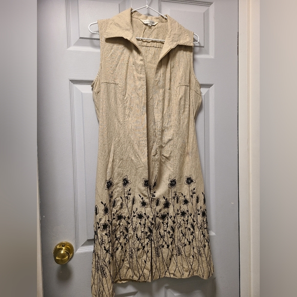 Current linen blend dress, sz 8 - Picture 3 of 5